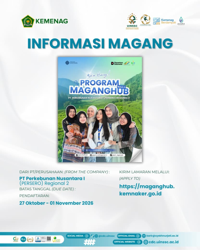 Info Magang 2026: PTPN I Regional 2 Buka Pendaftaran Magang melalui Maganghub Kemnaker
