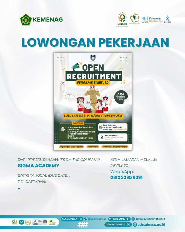 Academy Buka Lowongan Pengajar Bimbel SD bagi Lulusan Perguruan Tinggi