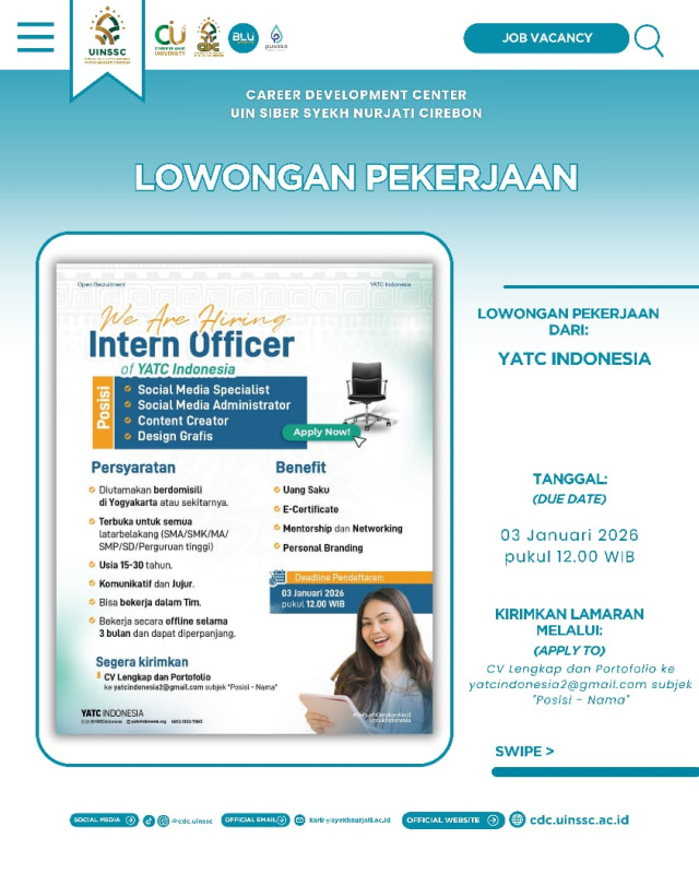 Kesempatan Internship di YATC Indonesia untuk Bidang Media Sosial dan Kreati