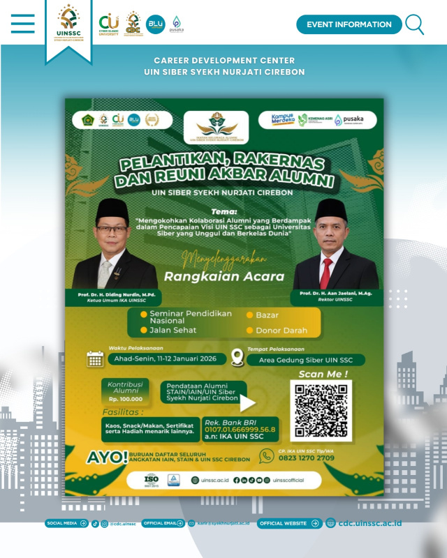 UIN SSC Gelar Pelantikan, Rakernas & Reuni Akbar Alumni 2026: Ayo Jadi Bagian dari Momen Besar Ini!