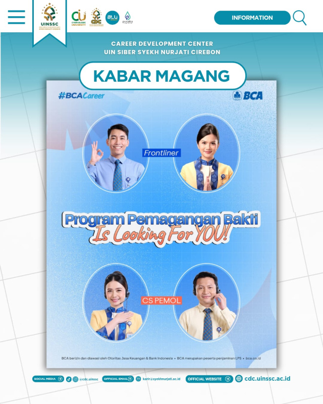 Kabar Magang! Program Pemagangan Bakti BCA Resmi Dibuka