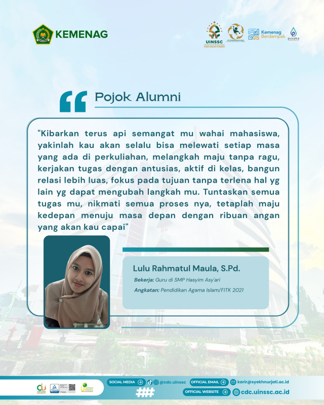 Motivasi Karier Lulu Rahmatul Maula: Manfaatkan Masa Kuliah untuk Mengembangkan Diri dan Meraih Impian