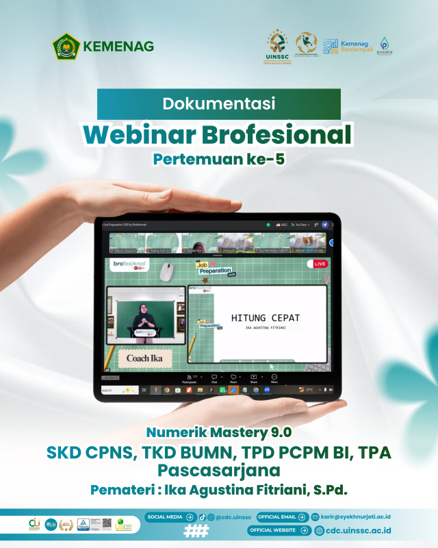 Webinar Brofesional Pertemuan ke-5 Bekali Peserta Strategi Menghadapi Tes Numerik