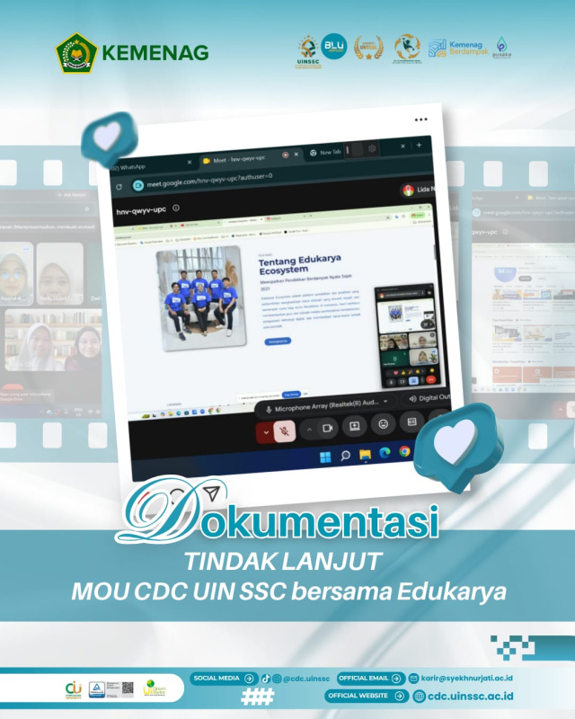 CDC UINSSC Laksanakan Tindak Lanjut MoU Bersama Edukarya untuk Perkuat Layanan Karier Mahasiswa