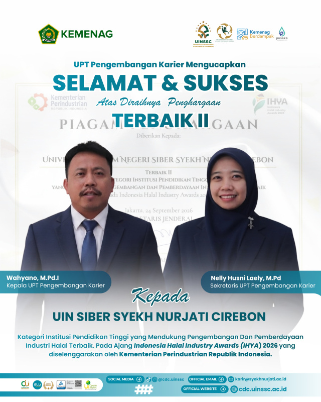 UIN Siber Syekh Nurjati Cirebon Raih Terbaik II IHYA 2026 Kategori Institusi Pendidikan Tinggi