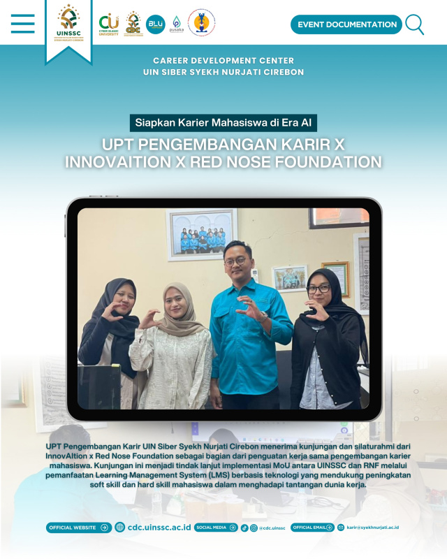 UPT Pengembangan Karir UINSSC Terima Kunjungan InnovAItion x Red Nose Foundation