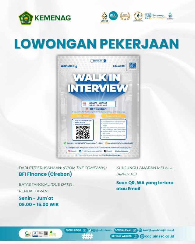 BFI Finance Cirebon Buka Walk In Interview untuk Berbagai Posisi