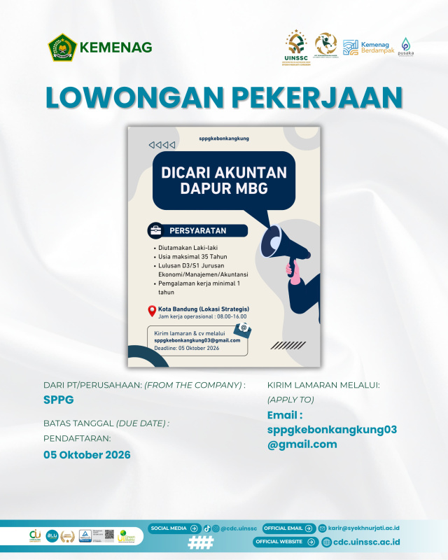 Ingin Berkarier di Bidang Keuangan? SPPG Buka Lowongan Akuntan Dapur MBG