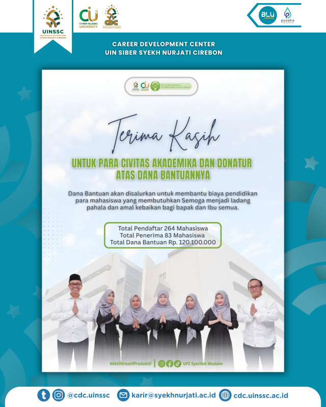 CDC UINSSC Apresiasi UPZ atas Penyaluran Bantuan Pendidikan Semester Ganjil 2025