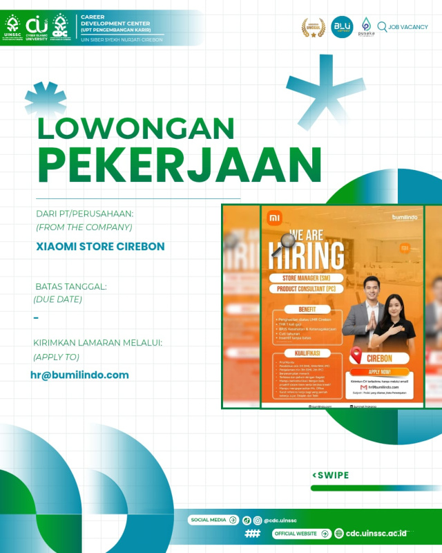 Xiaomi Store Cirebon Buka Peluang Karier untuk Store Manager dan Product Consultant