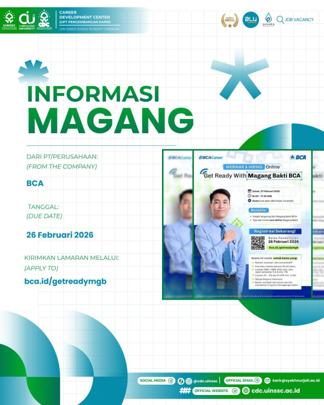 Program Magang Bakti BCA 2026 Resmi Dibuka