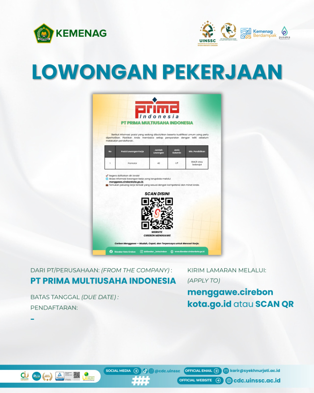 PT Prima Multiusaha Indonesia Buka Lowongan Promotor melalui Cirebon Menggawe