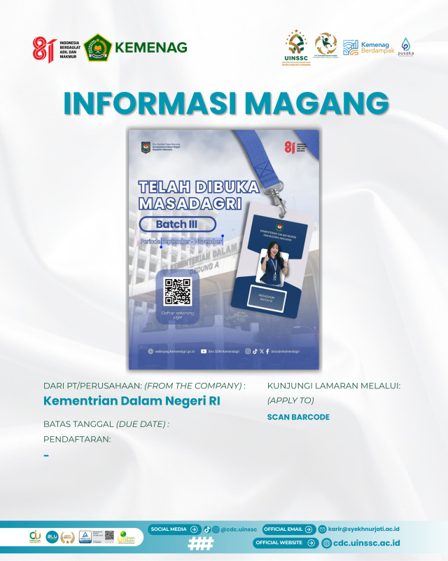 MASADAGRI Batch III Resmi Dibuka, Saatnya Mahasiswa Magang di Kemendagri