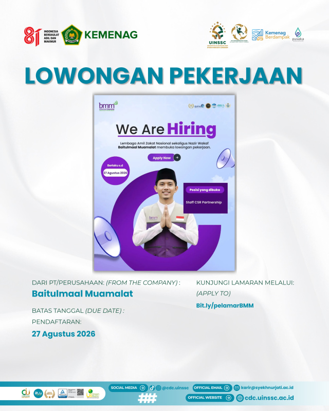 Baitulmaal Muamalat Buka Lowongan Staff CSR Partnership untuk Talenta yang Ingin Memberi Dampak Positif
