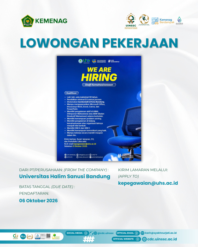Universitas Halim Sanusi Bandung Buka Kesempatan Karier bagi Talenta Aktif dan Komunikatif